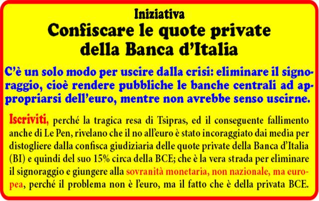 &quot;Confischiamo le banche&quot; per salvare gli Italiani dalla crisi.  Manifestazione nazionale a Roma sabato 18 giugno 