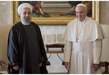 Papa Francesco riceve in udienza il presidente della Repubblica Islamica Rouhani,