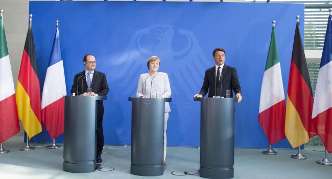 Dopo Brexit. Dichiarazione congiunta di Renzi, Merkel e Hollande