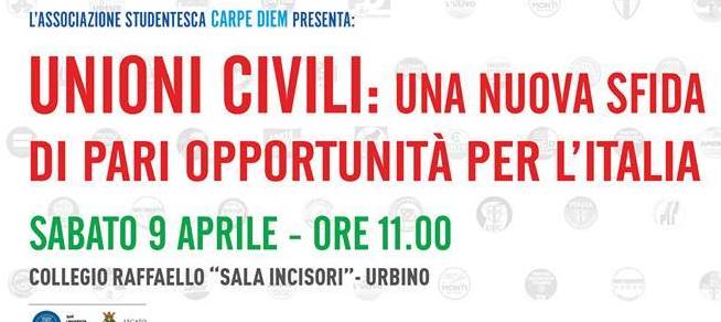 Sabato 9 aprile ad Urbino l’Associazione Carpe Diem ospita l'ex ministro Giovanardi, l' on. Verini, l'on. Ricciatti e l'on. Forlani