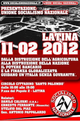 Italia - Convegno Socialismo Nazionale 11 febbraio Latina