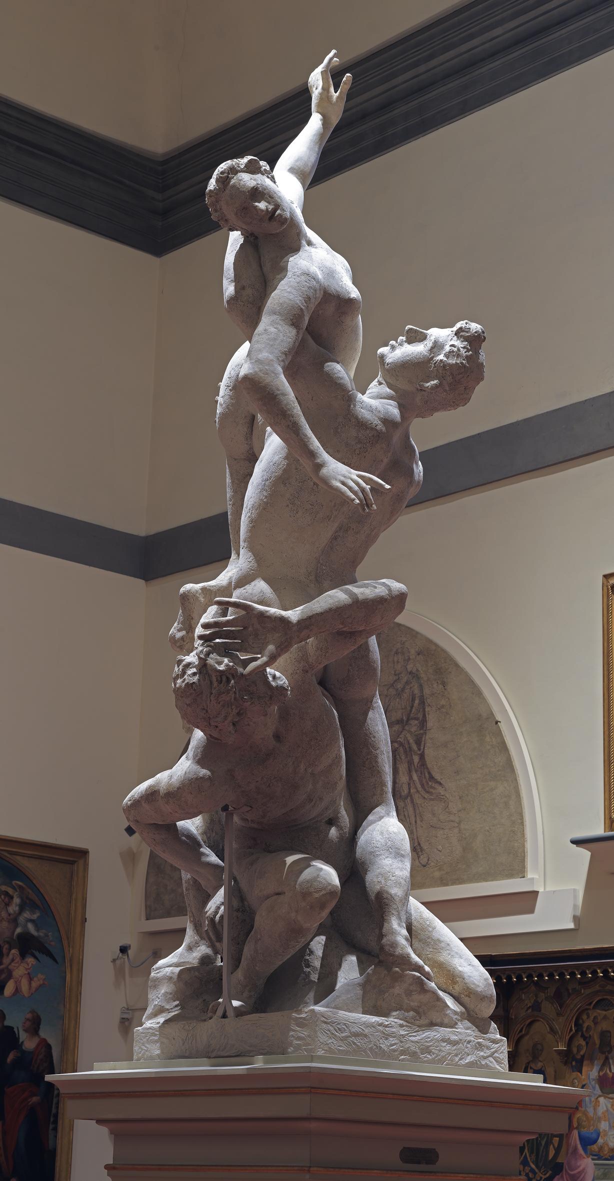 Galleria dell’Accademia, Restaurato il modello in “terra cruda” del Ratto delle Sabine di Giambologna 