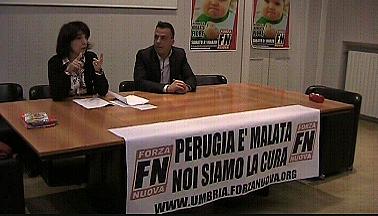 Perugia, Forza Nuova  a favore della sicurezza e contro il degrado della città