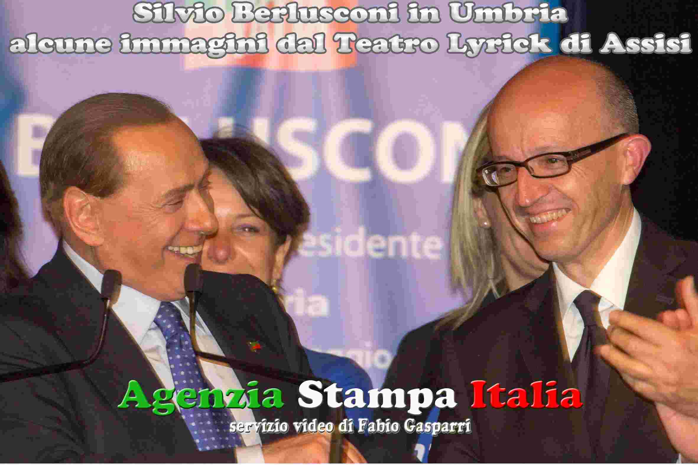 Silvio Berlusconi in Umbria: alcune immagini dal Teatro Lyrick di Assisi 