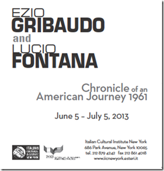 Fontana e Gribaudo in mostra a New York