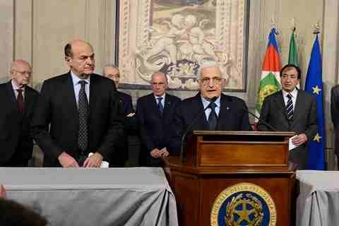 Napolitano ha conferito l'incarico di formare il governo  a Pier Luigi Bersani