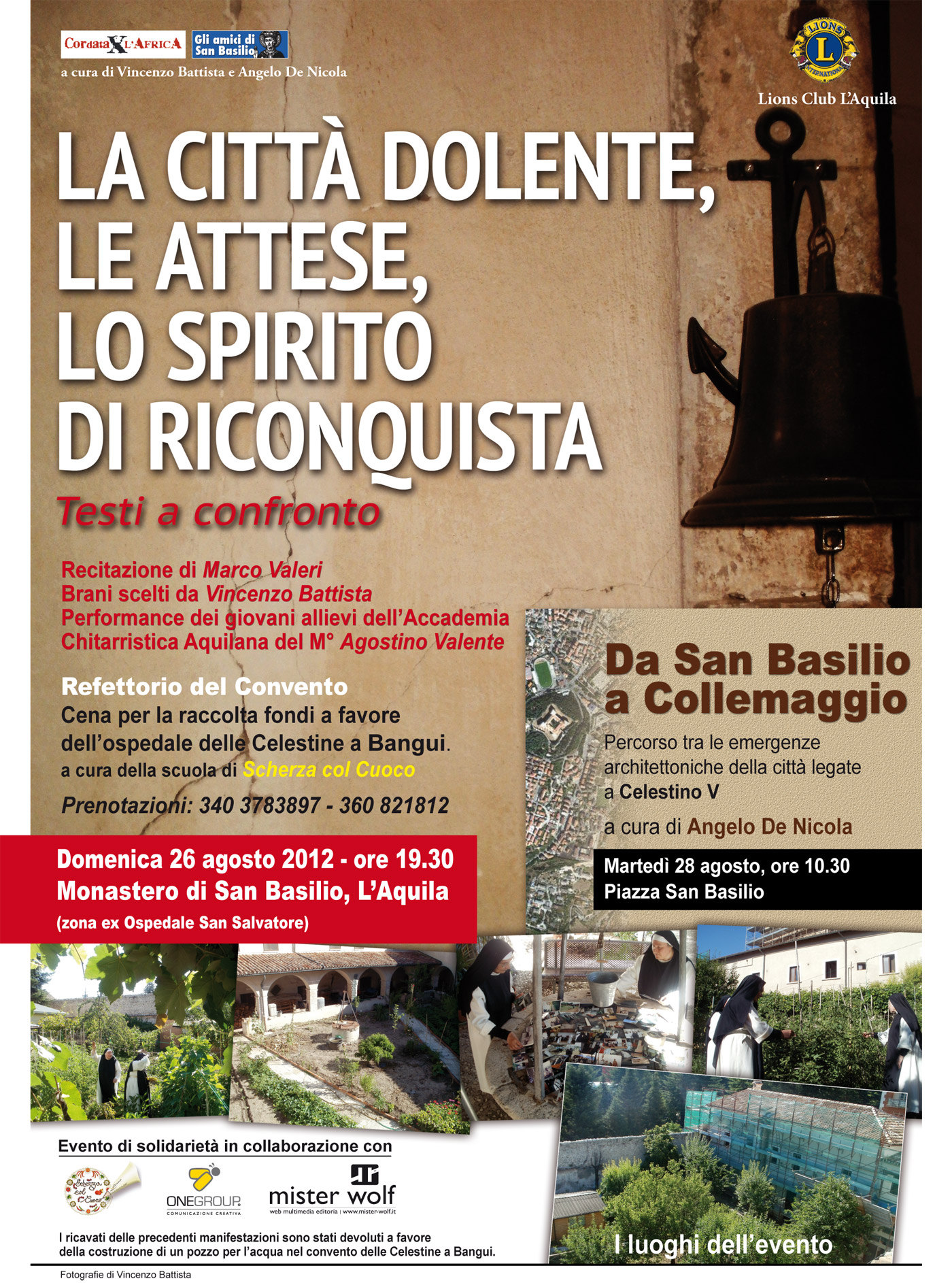 Evento di solidarietà. Cordata per l'Africa: domenica 26 agosto al Monastero di clausura di San Basilio dell'Aquila