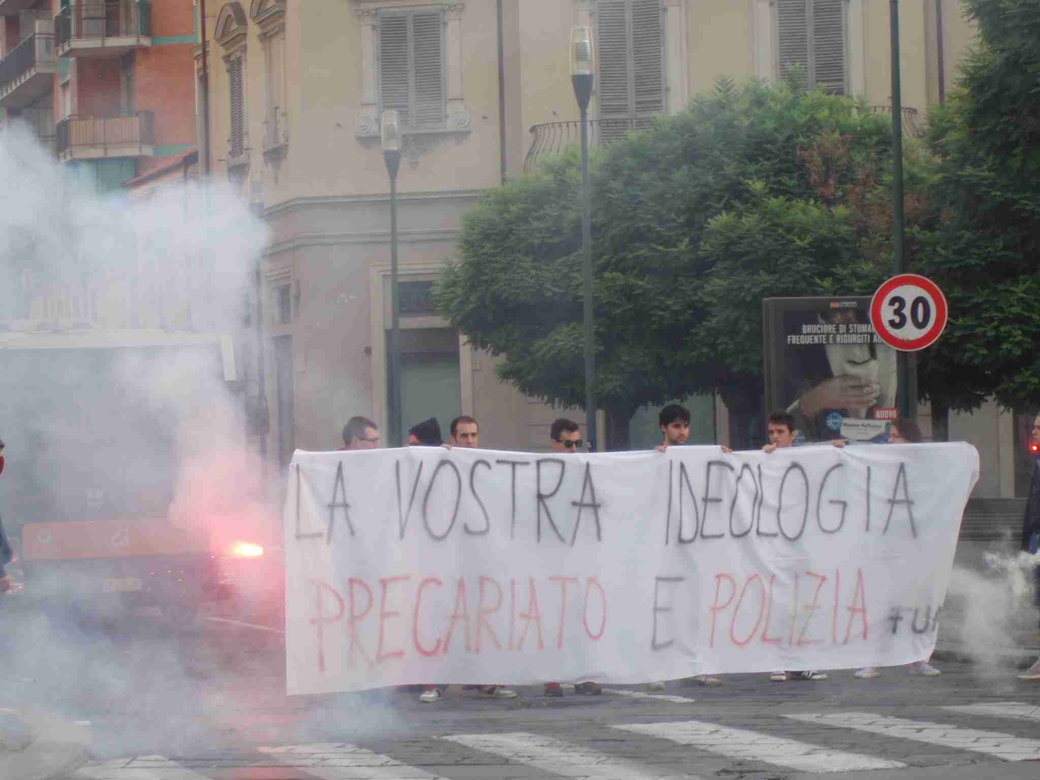 Fuan Torino &quot;blocco stradale contro il Ministro Fornero.
