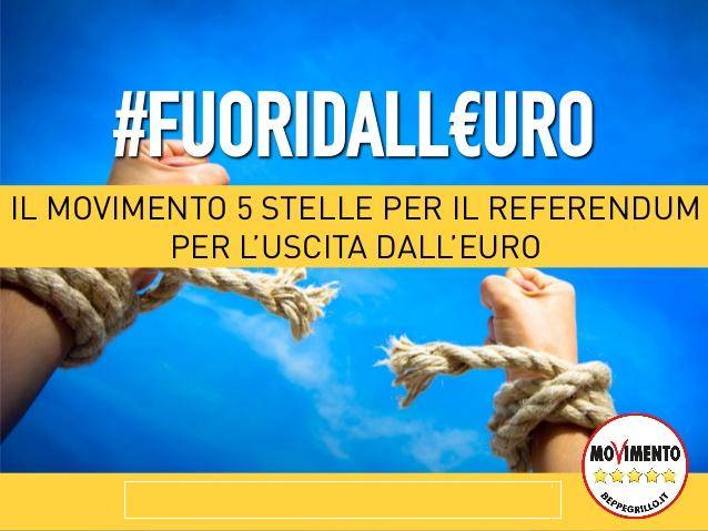 Referendum sull’euro. Raccolta firme  M5S in piazza a Roma  