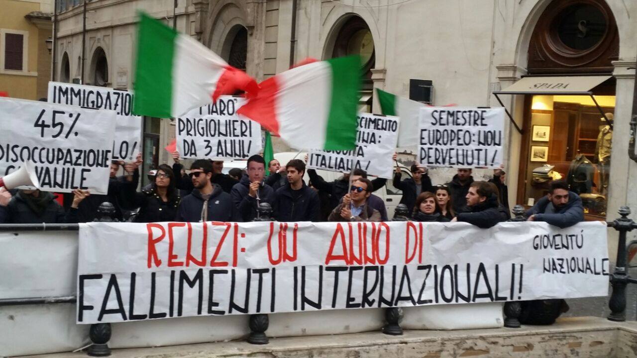 Governo Renzi, Gioventù Nazionale Roma: &quot;Un anno di fallimenti internazionali&quot;