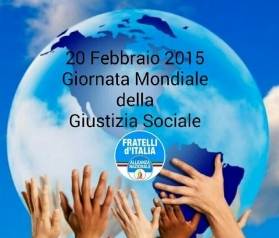  Fratelli D'Italia- A.N.: Giornata Mondiale Giustizia Sociale. Un aiuto concreto.