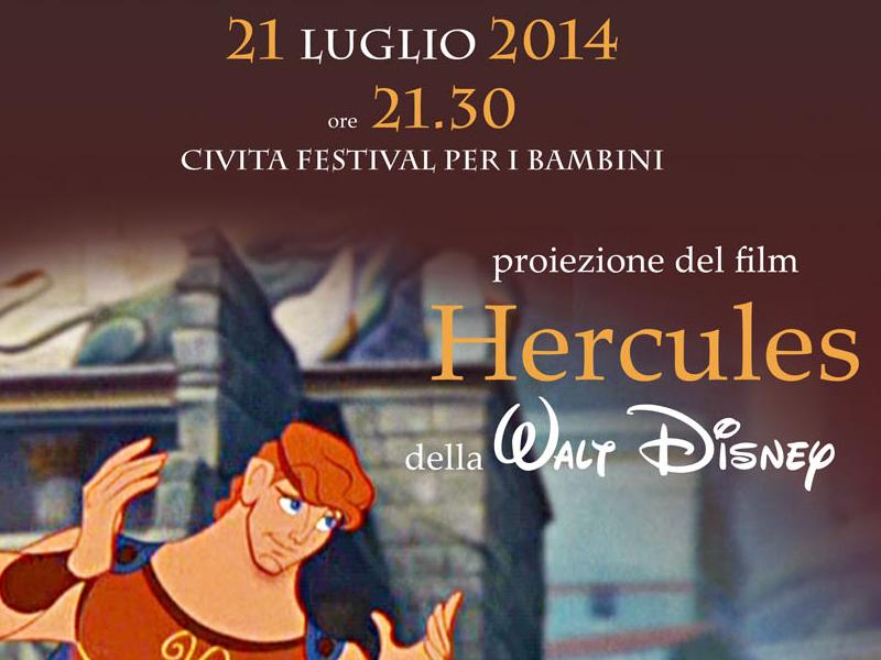 Civita Castellana, proiezione del film Hercules della Walt Disney