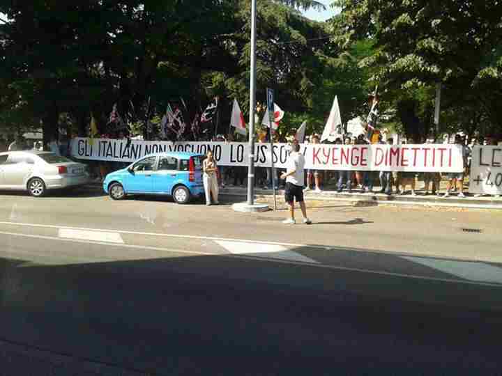 Ministro Kyenge a Verona. Fiore(Foirza Nuova: &quot;Gli italiano non vogliono  l' introduzione dello Ius Soli&quot;