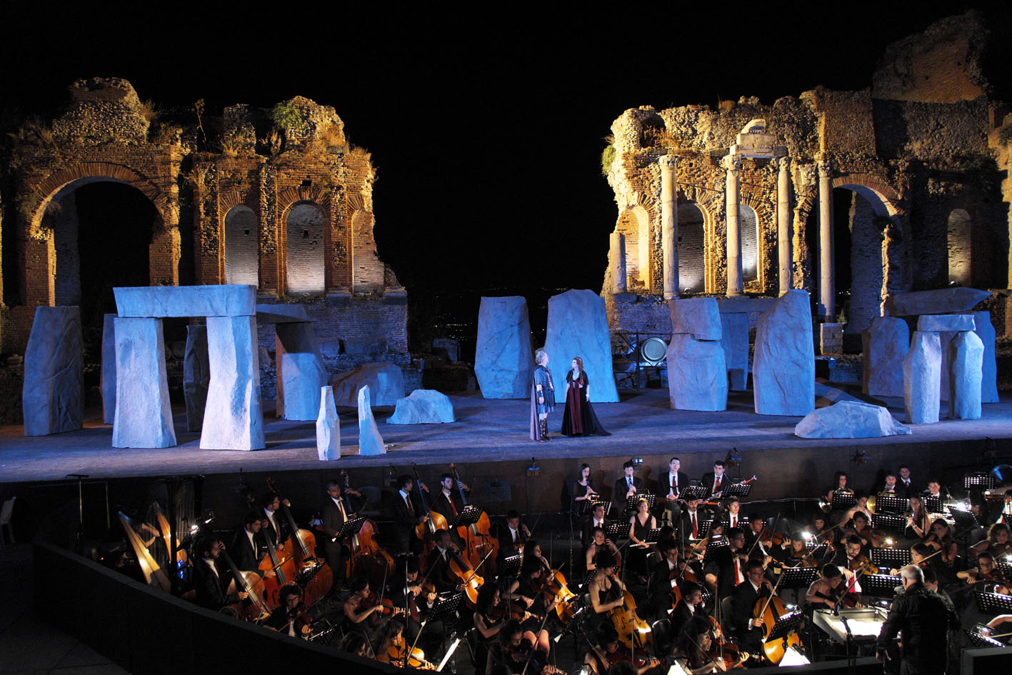 Teatro di Taormina. Trionfale successo per la Norma inaugurale del Bellini Festival.