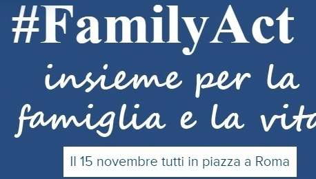 L'Italia è per la Famiglia! Il 15 novembre, scendi in piazza con noi, Ti aspettiamo!