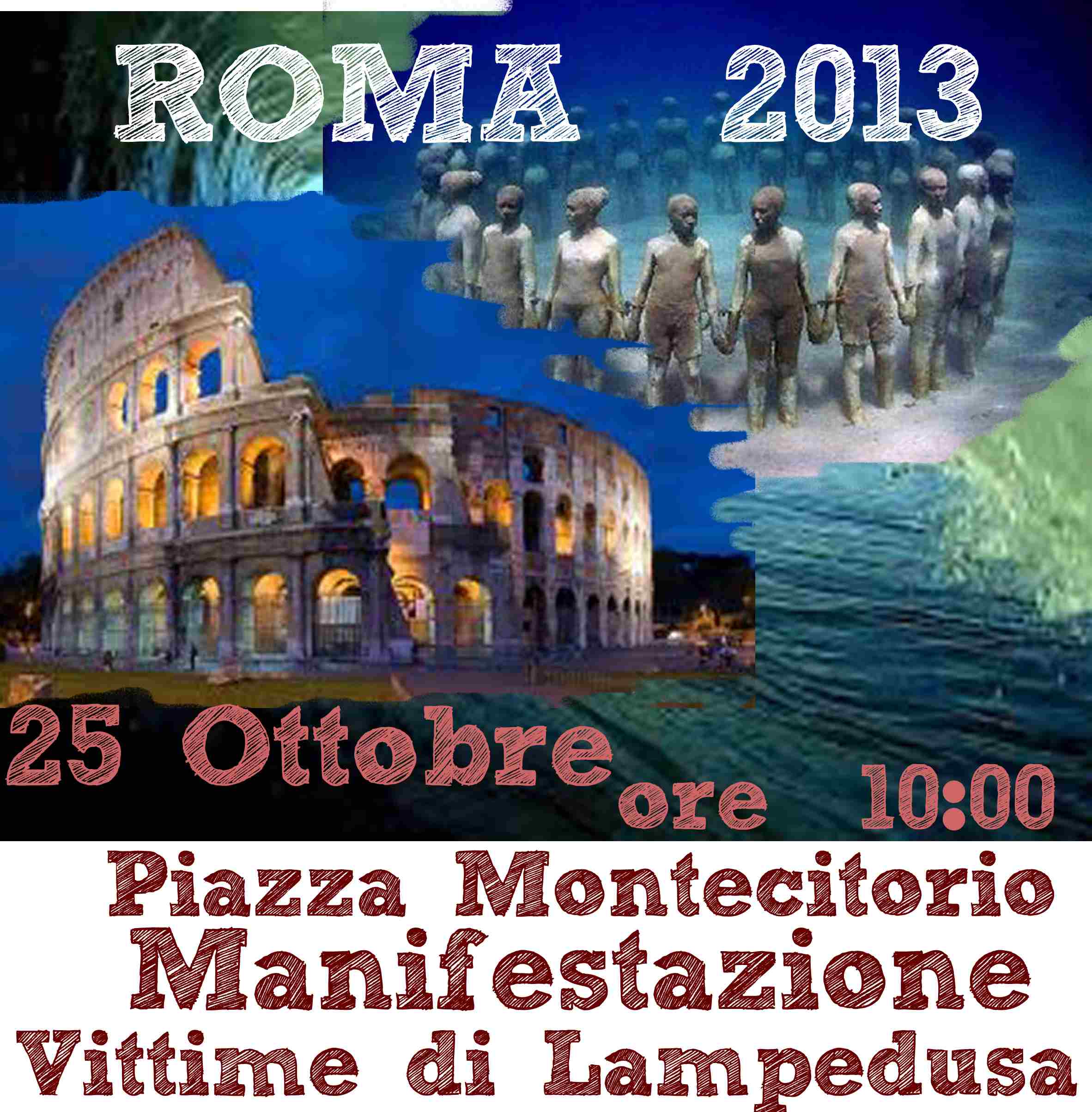  Manifestazione a Roma per le vittime di Lampedusa e per la libertà in Eritrea