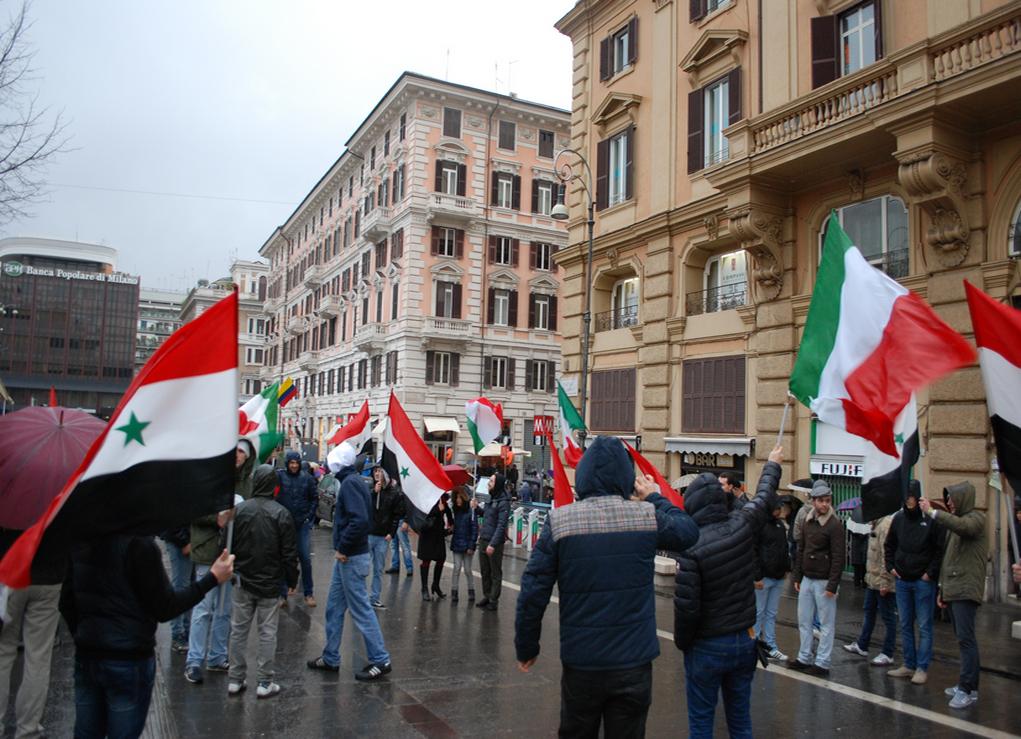 “La Siria ai siriani”, manifestazione a Roma