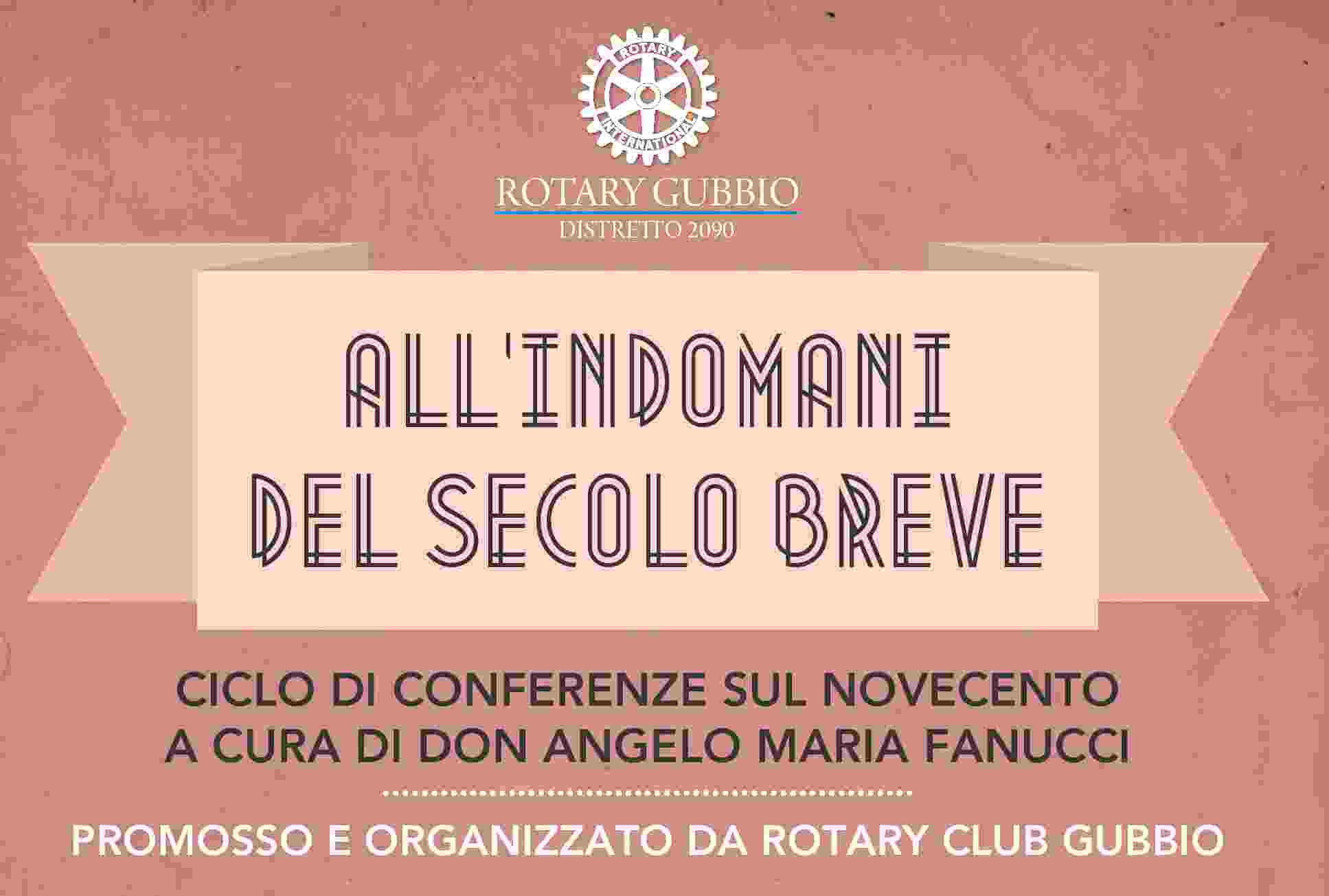 Rotary  Gubbio. visita del Governatore e ciclo di conferenze sul novecento