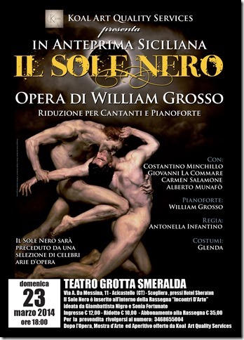 Teatro. “Il Sole Nero” di William Grosso: «Un inno alla libertà di amare contro ogni discriminazione e pregiudizio»