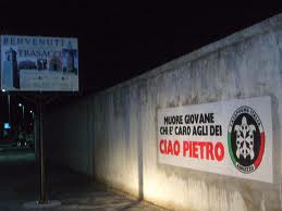 ‘Ciao Pietro’, sui muri di 50 città italiane l’omaggio di CasaPound a Taricone