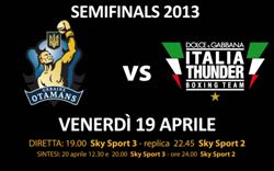 Diretta-Pugilato..Semifinali WSB, Italia Thunder - Ucraine Otamans  0 - 5  (4-6)
