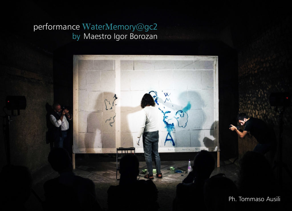 La gc2contemporary presenta il secondo atto della performance artistica del Maestro Igor Borozan #watermemory con il sound design di Paul Harden