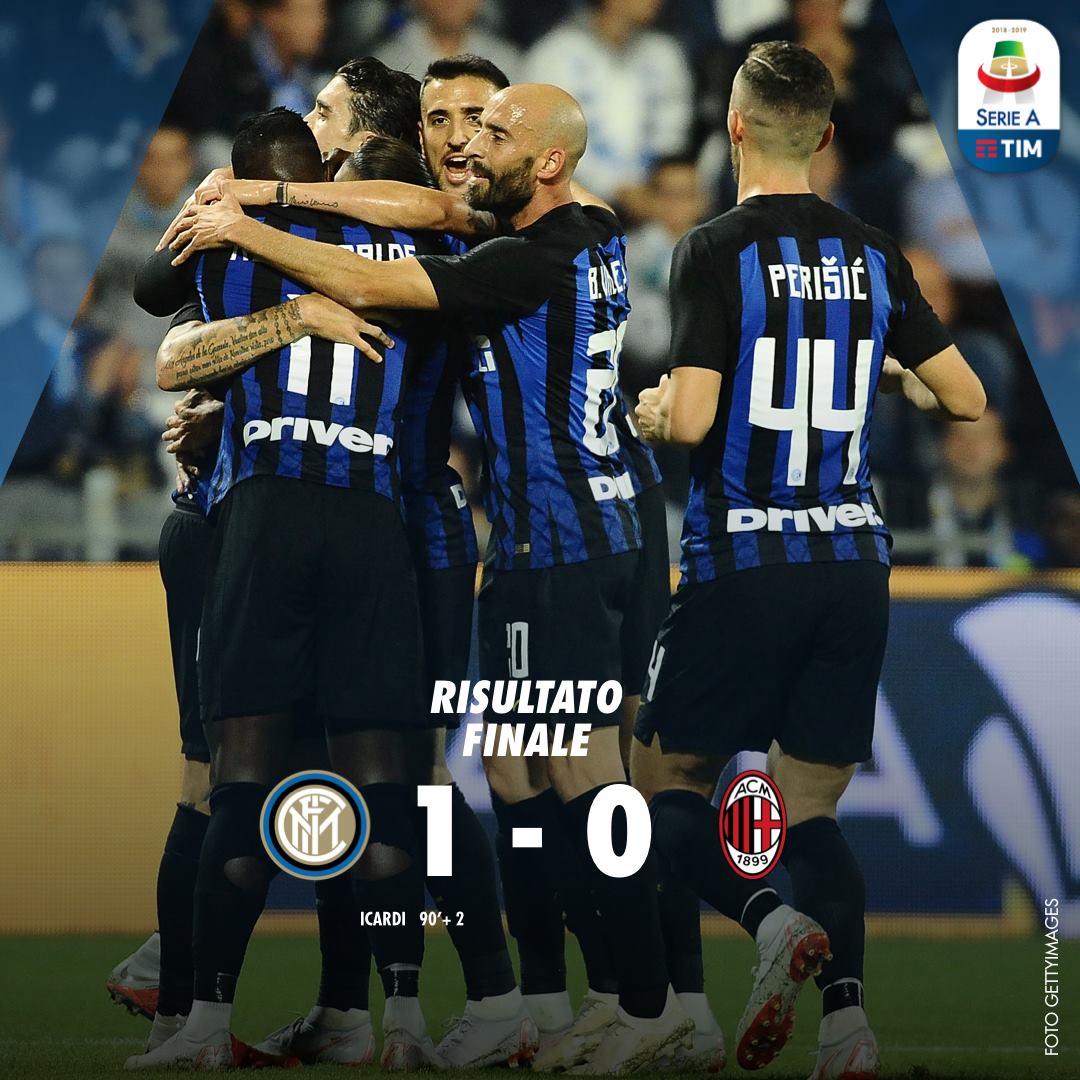 Inter - Milan (1-0): Icardi affonda i rossoneri