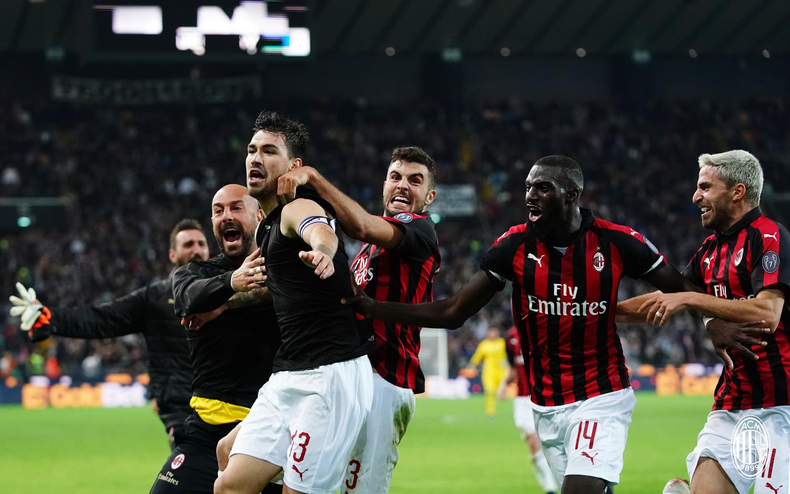 Udinese – Milan (0-1): vittoria sofferta dei rossoneri con un gol di Romagnoli al 97’