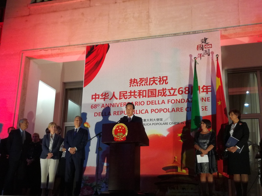 Cina. Celebrati a Roma i sessantotto anni della Repubblica Popolare, partner sempre più strategico per l'Italia