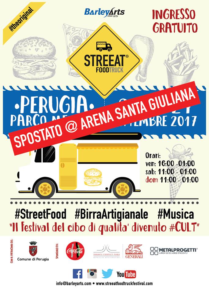 Streeat Food Truck Festival a Perugia: 2 giorni di eccellenze al Santa Santa Giuliana. Trotta – “Causa spostamento, prossima edizione a rischio”